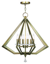  50666-01 - 6 Light Antique Brass Chandelier