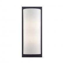  50861-04 - 1 Light Black Large ADA Sconce with Hand Crafted Off-White Fabric Shade