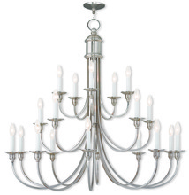  5140-91 - 20 Light Brushed Nickel Foyer Chandelier