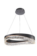  KCH1101R-26BK - Venosa Small Round Chandelier - Black