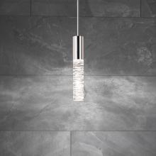  BPD14214-PN - Cru 14in LED 3000K/3500K/4000K 120V/277V Mini Pendant in Polished Nickel with Clear Optic Crystal