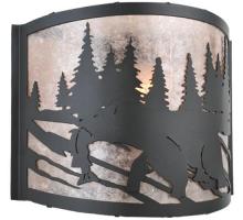  107450 - 12"W Grizzly Bear Left Wall Sconce