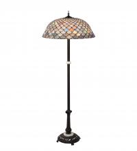  108588 - 62" High Tiffany Fishscale Floor Lamp