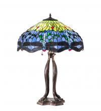  109609 - 33" High Tiffany Hanginghead Dragonfly Table Lamp