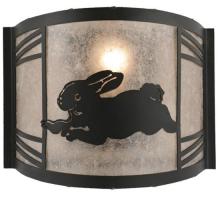  110558 - 12"W Rabbit on the Loose Left Wall Sconce