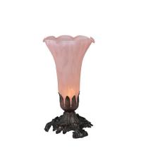  11241 - 8"H Pink Pond Lily Victorian Accent Lamp