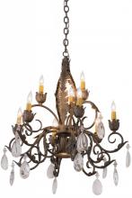  116318 - 26"W New Country French 9 LT Chandelier