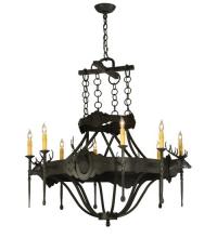  119967 - 40"W Stag 8 LT Chandelier