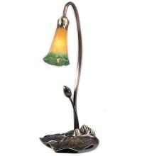  12386 - 16" High Amber/Green Pond Lily Accent Lamp