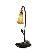  12432 - 16" High Amber Pond Lily Accent Lamp