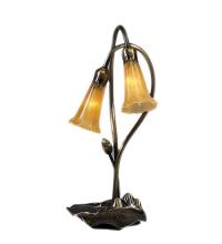  12980 - 16" High Amber Pond Lily 2 LT Accent Lamp