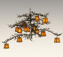  132277 - 54" Wide Pine Branch Valley View 12 Light Chandelier