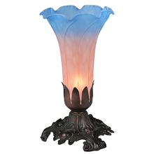  14321 - 7" High Pink/Blue Pond Lily Accent Lamp