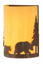 143417 - 10"W Pine Tree and Bear Wall Sconce