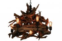  144371 - 30" Wide Driftwood 7 Light Chandelier