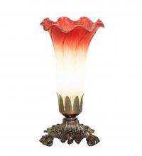  145780 - 8" High Seafoam/Cranberry Victorian Accent Lamp