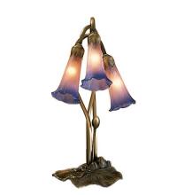  14670 - 16" High Pink/Blue Pond Lily 3 LT Accent Lamp