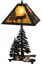  151431 - 21" High Lone Moose W/Lighted Base Table Lamp