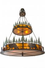  154616 - 72" Wide Bear in the Woods Two Tier Inverted Pendant