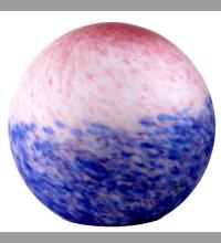  16042 - 6"W PINK/BLUE PATE-DE-VERRE ORB SHADE