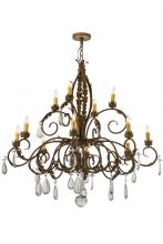  164238 - 50" Wide New Country French 12 Light Chandelier