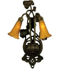  16608 - 11"W Amber Pond Lily 2 LT Wall Sconce