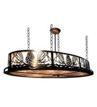  17239 - 48"L Mountain Pine Oval Inverted Pendant