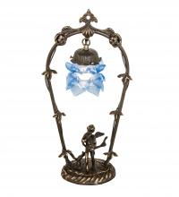  17428 - 19" High Blue Cherub With Violin Mini Lamp