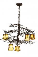  179146 - 29"W Pine Branch Valley View 5 LT Chandelier