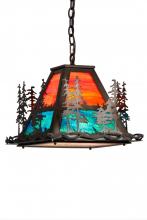  184426 - 16"Sq Tall Pines Left Pendant