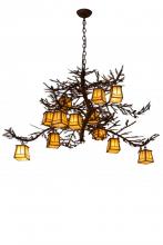  185796 - 54"W Pine Branch Valley View 12 LT Chandelier