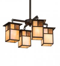  194838 - 25"W Hyde Park "T" Mission 4 LT Chandelier