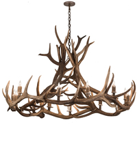 Meyda Green 200468 - 56" Wide Antlers Elk 12 LT Chandelier