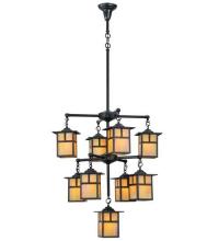  20814 - 34"W Hyde Park T Mission 9 LT Chandelier