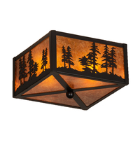  213431 - 10" Square Tall Pines Flushmount