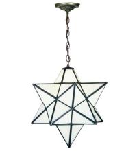  21842 - 18" Wide Moravian Star White Pendant