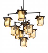  220873 - 34" Wide Seneca Winter Pine 9 Light Chandelier