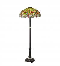  228851 - 62" High Tiffany Hanginghead Dragonfly Floor Lamp