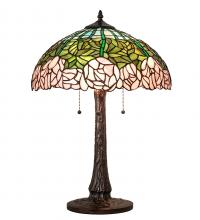  242043 - 22" High Tiffany Cabbage Rose Table Lamp