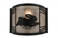  243260 - 12" Wide Rabbit on the Loose Right Wall Sconce