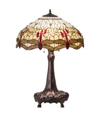 31664 - 31" High Tiffany Hanginghead Dragonfly Table Lamp