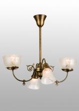  50756 - 28" Long Revival Gas & Electric 4 Light Oblong Chandelier