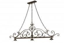  68210 - 67.5"L Georgia Scroll 3 LT Island Pendant Hardware