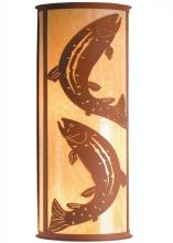  77854 - 13"W Leaping Trout Wall Sconce