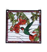  81540 - 21"W X 19"H Hummingbird Stained Glass Window