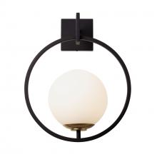  388W01MMBFG - Stopwatch 1-Lt Medium Sconce - Matte Black/French Gold