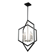  AC10996NB - Preston 6 Light Chandelier (Semi Matte Black & Brushed Nickel)