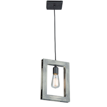  AC11651BK - Gatehouse 1 Light Pendant (Beach Wood & Black)