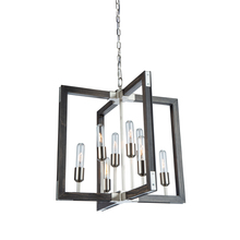  AC11658BN - Gatehouse 8 Light Chandelier (Dark Pine & Brushed Nickel)