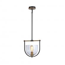  AC11741BB - Cheshire Collection 1-Light Pendant, Black & Brass